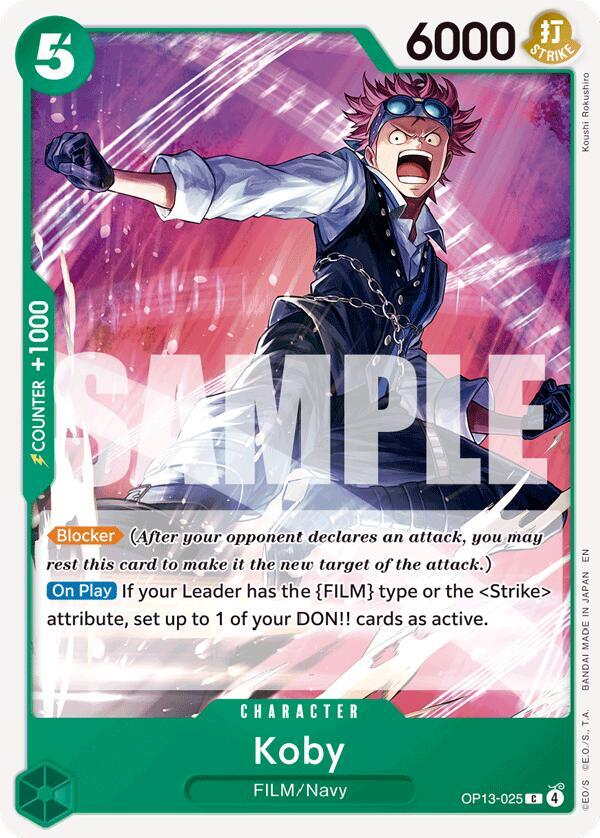 Koby OP13-025 – Carrying On His Will | One Piece TCG