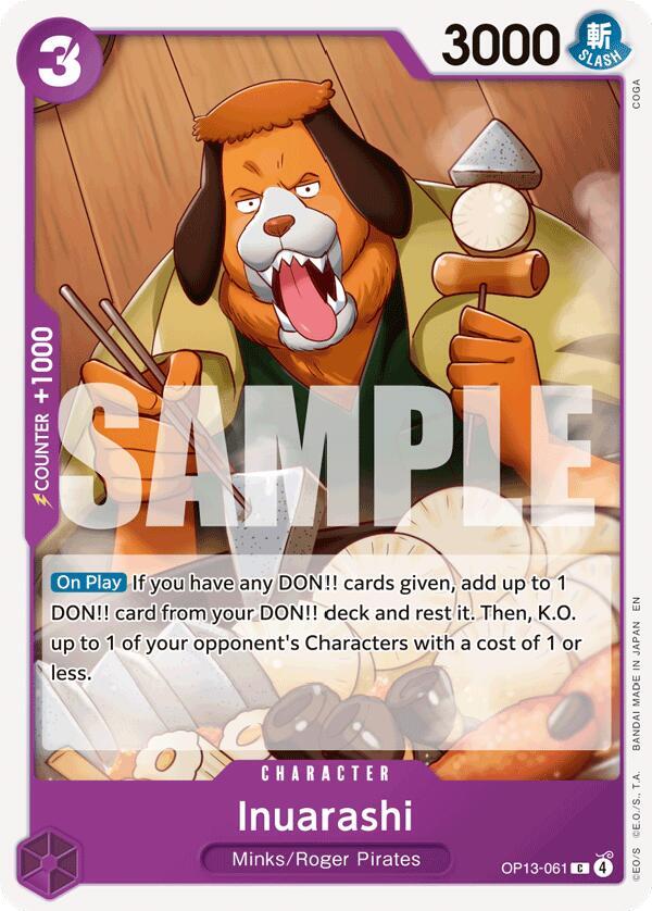 Inuarashi OP13-061 – Carrying On His Will | One Piece TCG