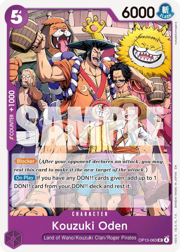 Kouzuki Oden OP13-063 – Carrying On His Will | One Piece TCG