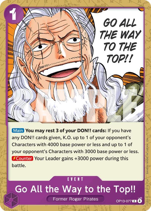 Go All the Way to the Top!! OP13-077 – Carrying On His Will | One Piece TCG