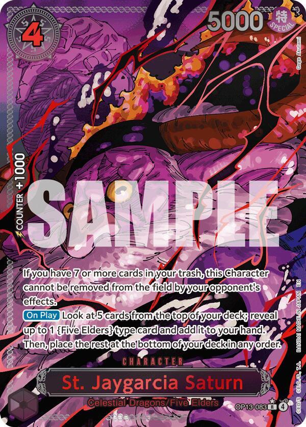 St. Jaygarcia Saturn Alternate Art OP13-083 – Carrying On His Will | One Piece TCG