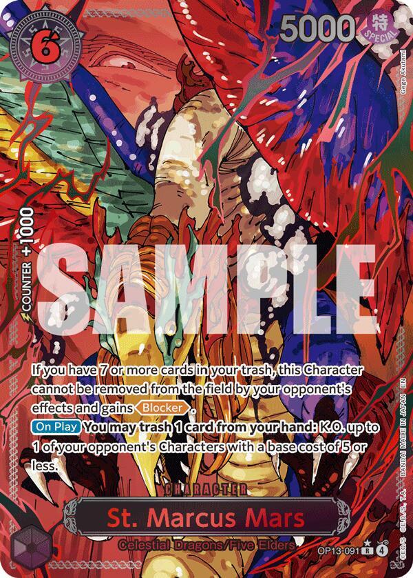St. Marcus Mars Alternate Art OP13-091 – Carrying On His Will | One Piece TCG
