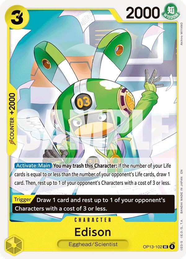 Edison OP13-102 – Carrying On His Will | One Piece TCG