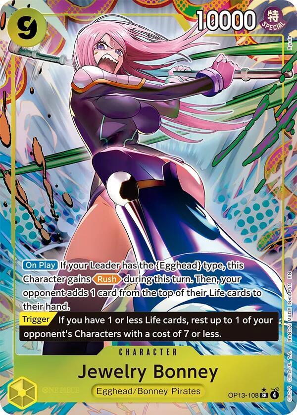Jewelry Bonney Alternate Art OP13-108 – Carrying On His Will | One Piece TCG