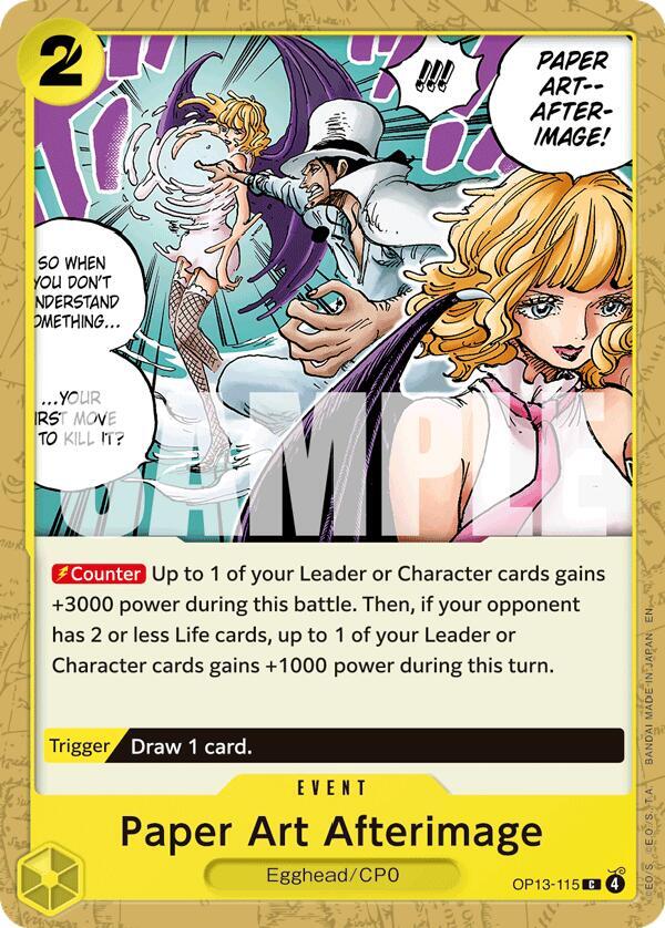Paper Art Afterimage OP13-115 – Carrying On His Will | One Piece TCG