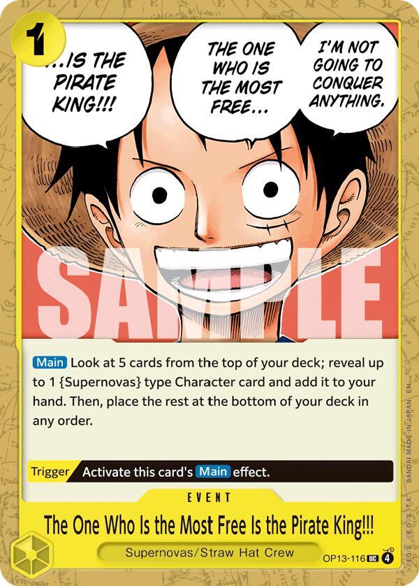 The One Who Is the Most Free Is the Pirate King!!! OP13-116 – Carrying On His Will | One Piece TCG