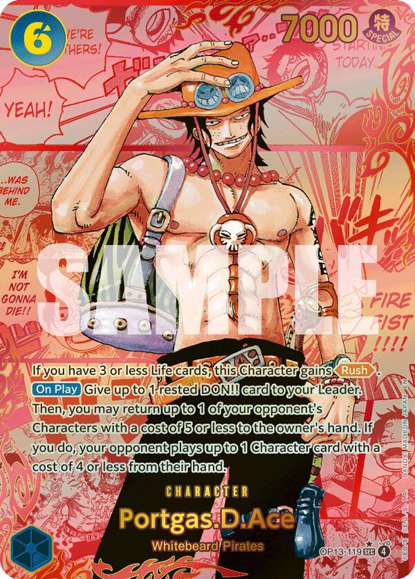 Portgas.D.Ace (Red Super ) Alternate Art OP13-119 – Carrying On His Will | One Piece TCG