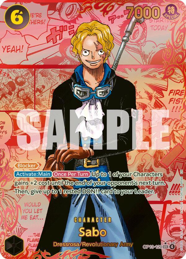 Sabo (Red Super ) Alternate Art OP13-120 – Carrying On His Will | One Piece TCG