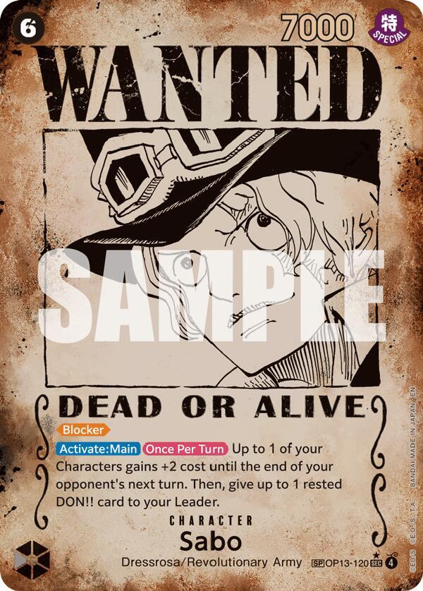 Sabo Wanted Poster OP13-120 – Carrying On His Will | One Piece TCG