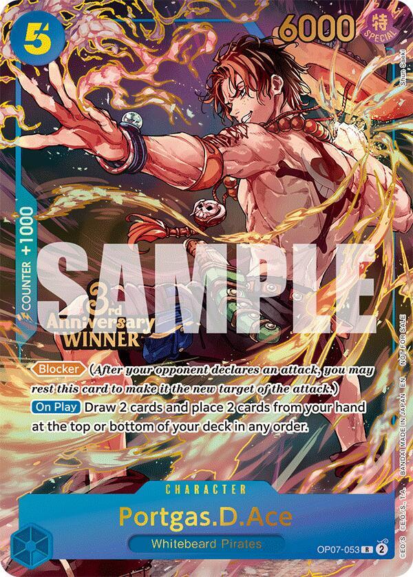 Portgas.D.Ace 3rd Anniversary Winner OP07-053 | One Piece TCG