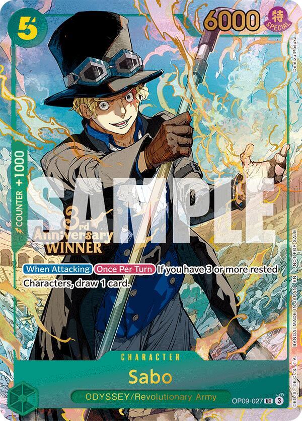 Sabo 3rd Anniversary Winner OP09-027 | One Piece TCG