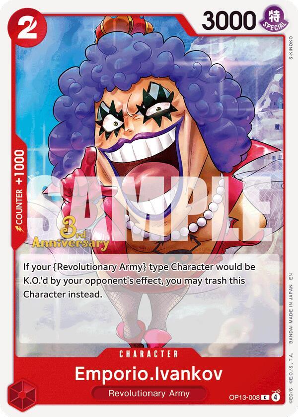 Emporio Ivankov OP13-008 – 3rd Anniversary Tournament Cards | One Piece TCG