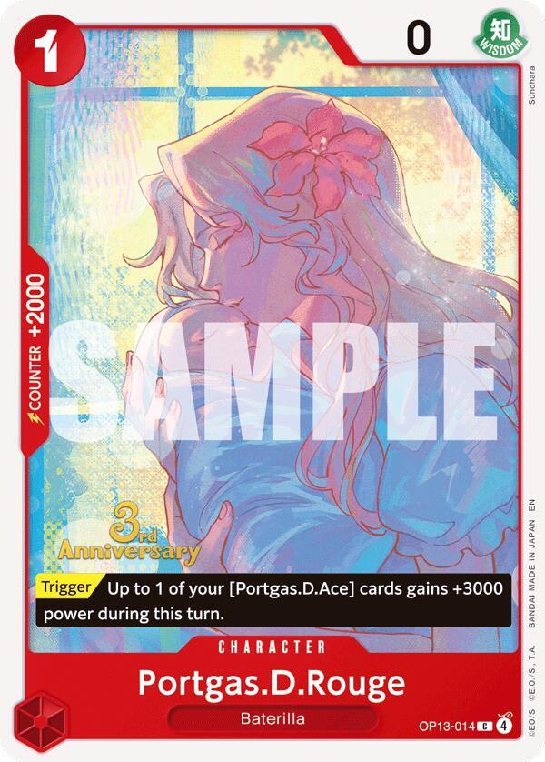Portgas D. Rouge OP13-014 – 3rd Anniversary Tournament Cards | One Piece TCG