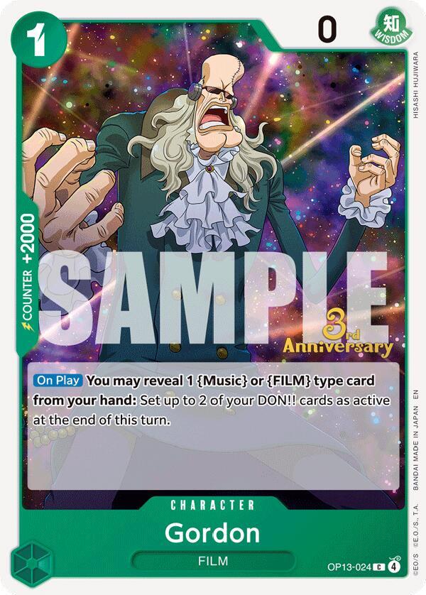 Gordon OP13-024 – 3rd Anniversary Tournament Cards | One Piece TCG