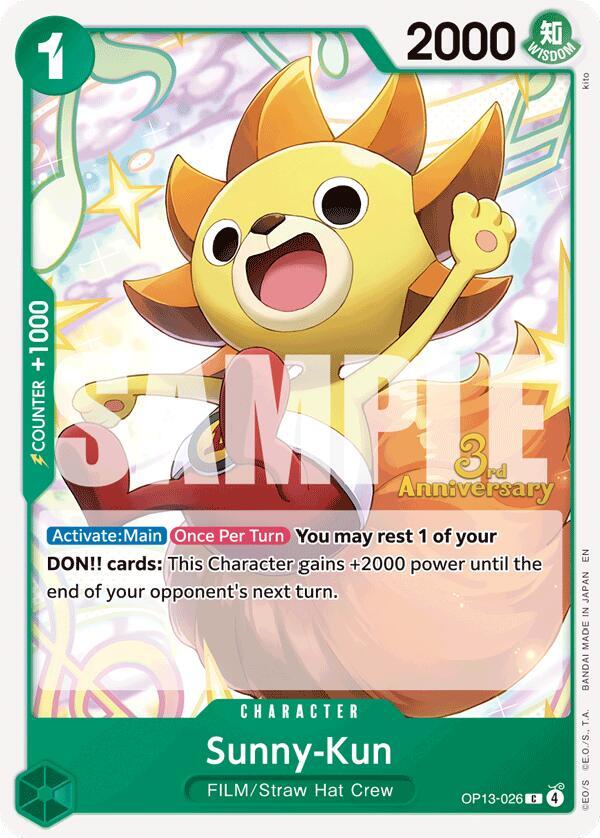 Sunny-Kun OP13-026 – 3rd Anniversary Tournament Cards | One Piece TCG