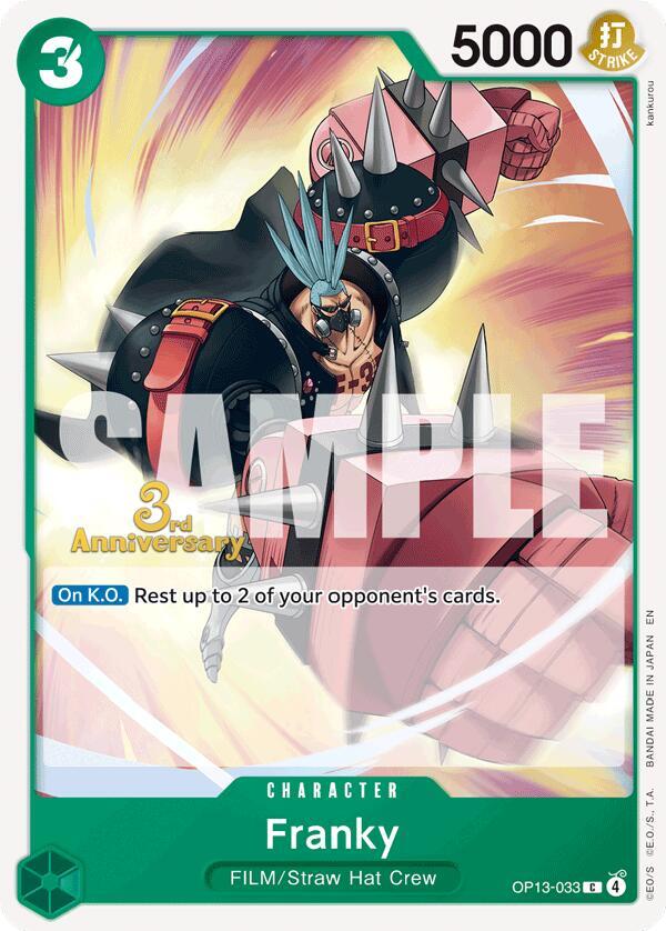 Franky OP13-033 – 3rd Anniversary Tournament Cards | One Piece TCG