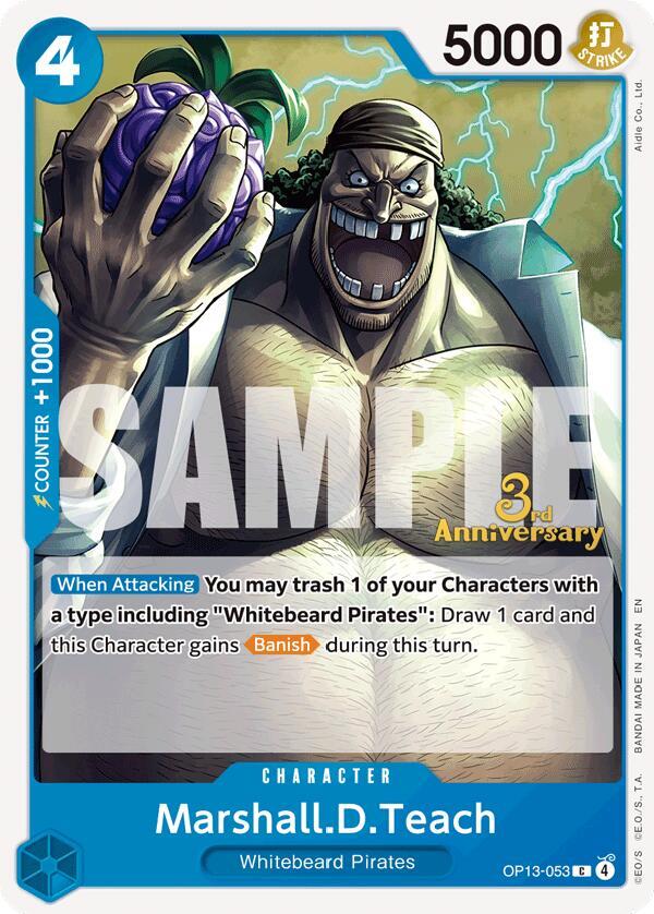 Marshall D. Teach OP13-053 – 3rd Anniversary Tournament Cards | One Piece TCG