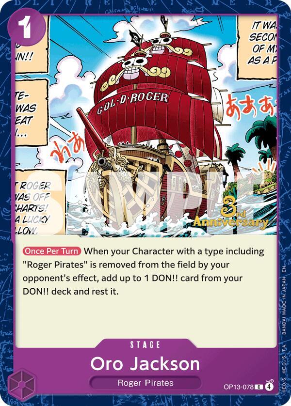 Oro Jackson OP13-078 – 3rd Anniversary Tournament Cards | One Piece TCG