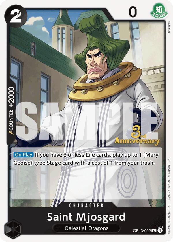 Saint Mjosgard OP13-092 – 3rd Anniversary Tournament Cards | One Piece TCG