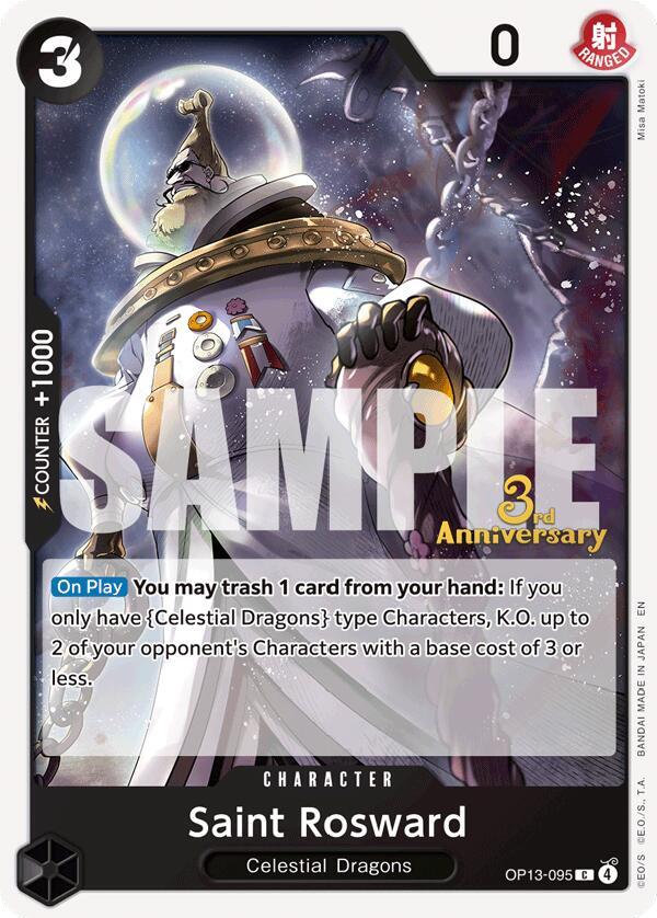 Saint Rosward OP13-095 – 3rd Anniversary Tournament Cards | One Piece TCG