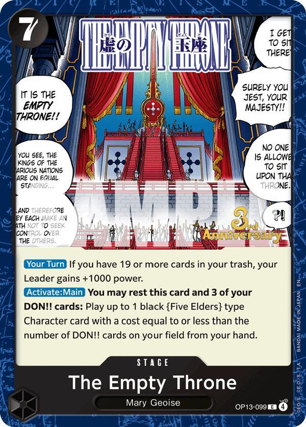 The Empty Throne OP13-099 – 3rd Anniversary Tournament Cards | One Piece TCG