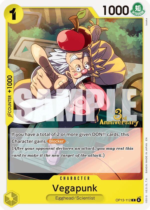 Vegapunk OP13-112 – 3rd Anniversary Tournament Cards | One Piece TCG
