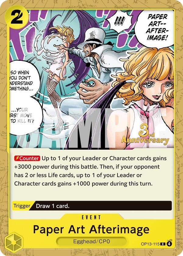 Paper Art Afterimage OP13-115 – 3rd Anniversary Tournament Cards | One Piece TCG