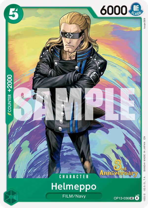 Helmeppo OP13-036 – 3rd Anniversary Tournament Cards | One Piece TCG
