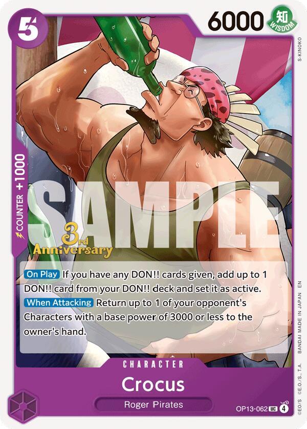 Crocus OP13-062 – 3rd Anniversary Tournament Cards | One Piece TCG