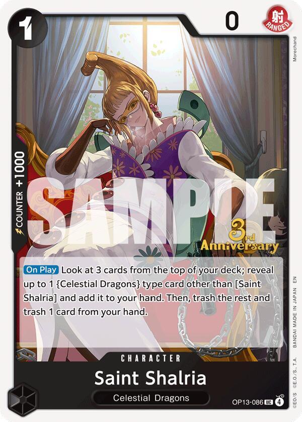 Saint Shalria OP13-086 – 3rd Anniversary Tournament Cards | One Piece TCG