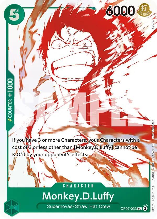 Monkey.D.Luffy 3rd Anniversary Treasure Campaign Pack OP07-033 | One Piece TCG
