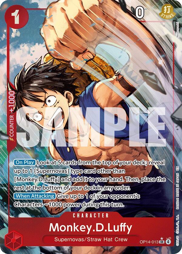 Monkey.D.Luffy Alternate Art OP14-013 – The Azure Sea's Seven | One Piece TCG