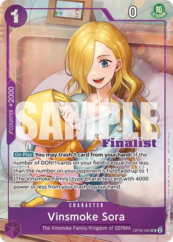 Vinsmoke Sora CS 25-26 Finalist Card Set 2 2025-2026 OP06-063 | One Piece TCG