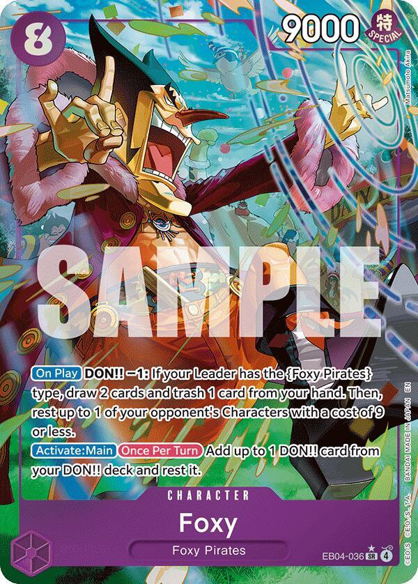 Foxy Alternate Art EB04-036 – The Azure Sea's Seven | One Piece TCG