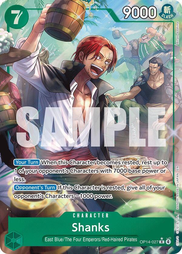 Shanks Alternate Art OP14-027 – The Azure Sea's Seven | One Piece TCG