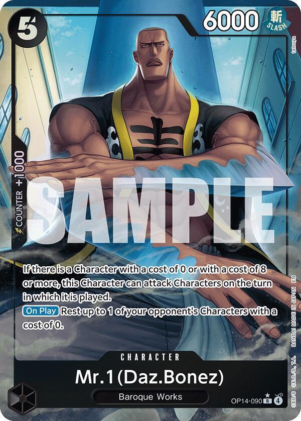Mr.1 (Daz.Bonez) Alternate Art OP14-090 – The Azure Sea's Seven | One Piece TCG