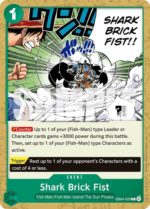 Shark Brick Fist EB04-020 – The Azure Sea's Seven | One Piece TCG