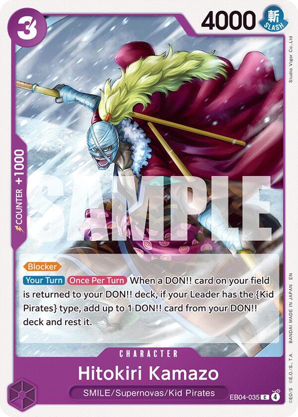 Hitokiri Kamazo EB04-035 – The Azure Sea's Seven | One Piece TCG