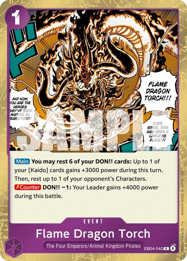 Flame Dragon Torch EB04-040 – The Azure Sea's Seven | One Piece TCG
