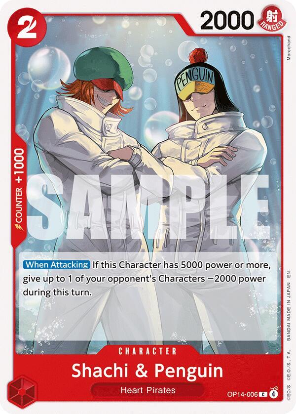 Shachi & Penguin OP14-006 – The Azure Sea's Seven | One Piece TCG