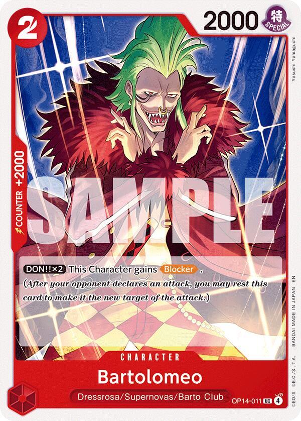 Bartolomeo OP14-011 – The Azure Sea's Seven | One Piece TCG