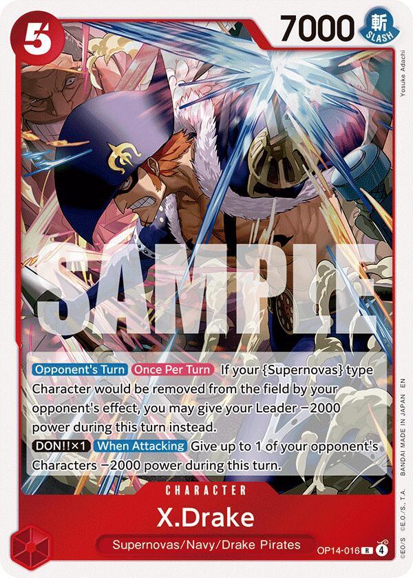 X.Drake OP14-016 – The Azure Sea's Seven | One Piece TCG