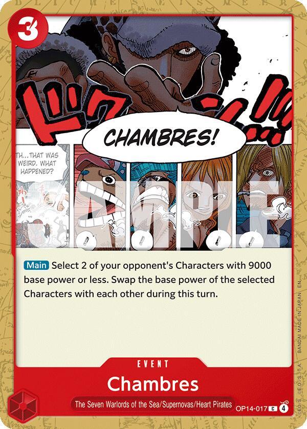 Chambres OP14-017 – The Azure Sea's Seven | One Piece TCG