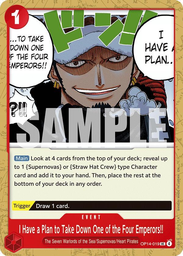 I Have a Plan to Take Down One of the Four Emperors!! OP14-019 – The Azure Sea's Seven | One Piece TCG