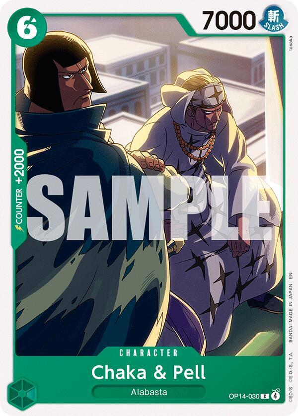 Chaka & Pell OP14-030 – The Azure Sea's Seven | One Piece TCG