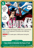I Never Bother to Remember the Faces of Trash OP14-038 – The Azure Sea's Seven | One Piece TCG