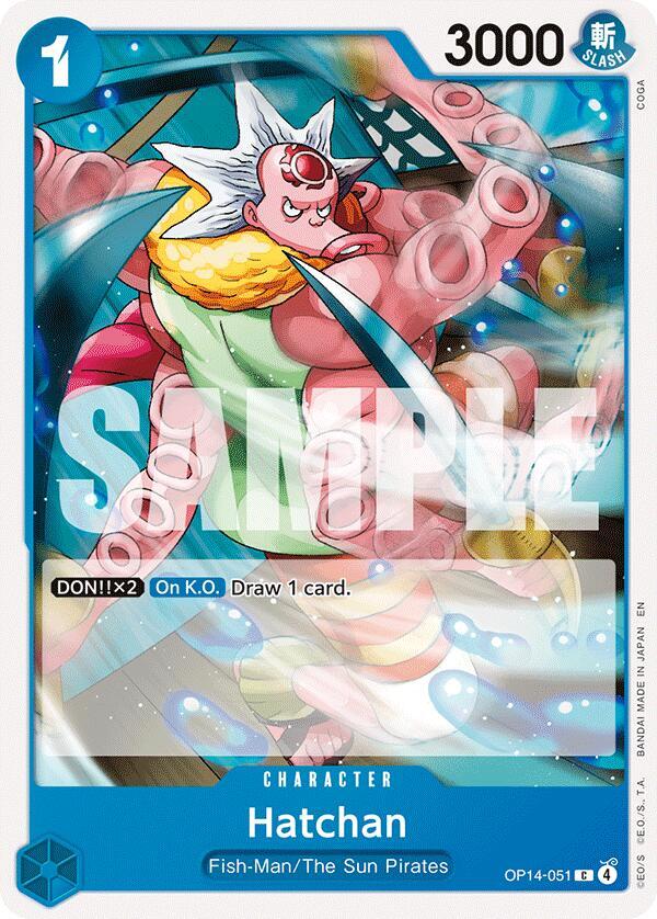 Hatchan OP14-051 – The Azure Sea's Seven | One Piece TCG