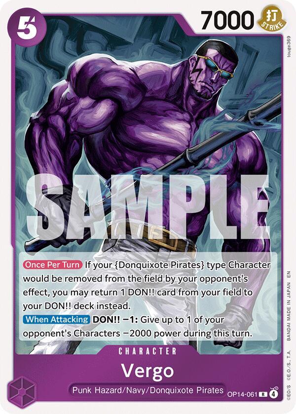 Vergo OP14-061 – The Azure Sea's Seven | One Piece TCG