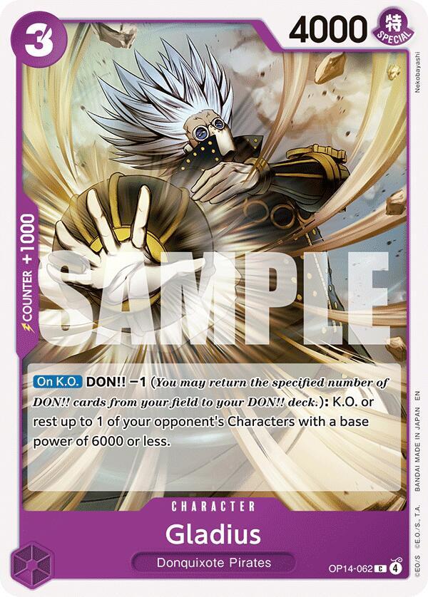 Gladius OP14-062 – The Azure Sea's Seven | One Piece TCG