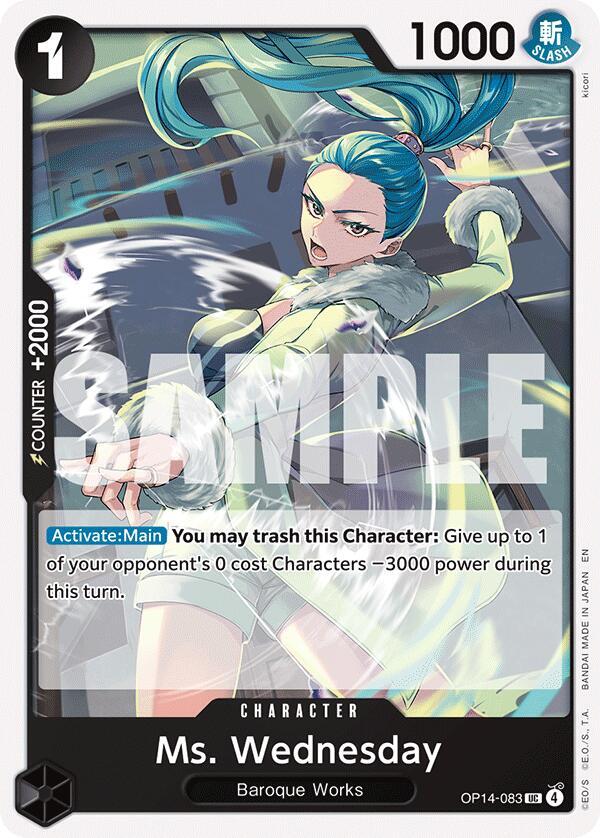 Ms. Wednesday OP14-083 – The Azure Sea's Seven | One Piece TCG